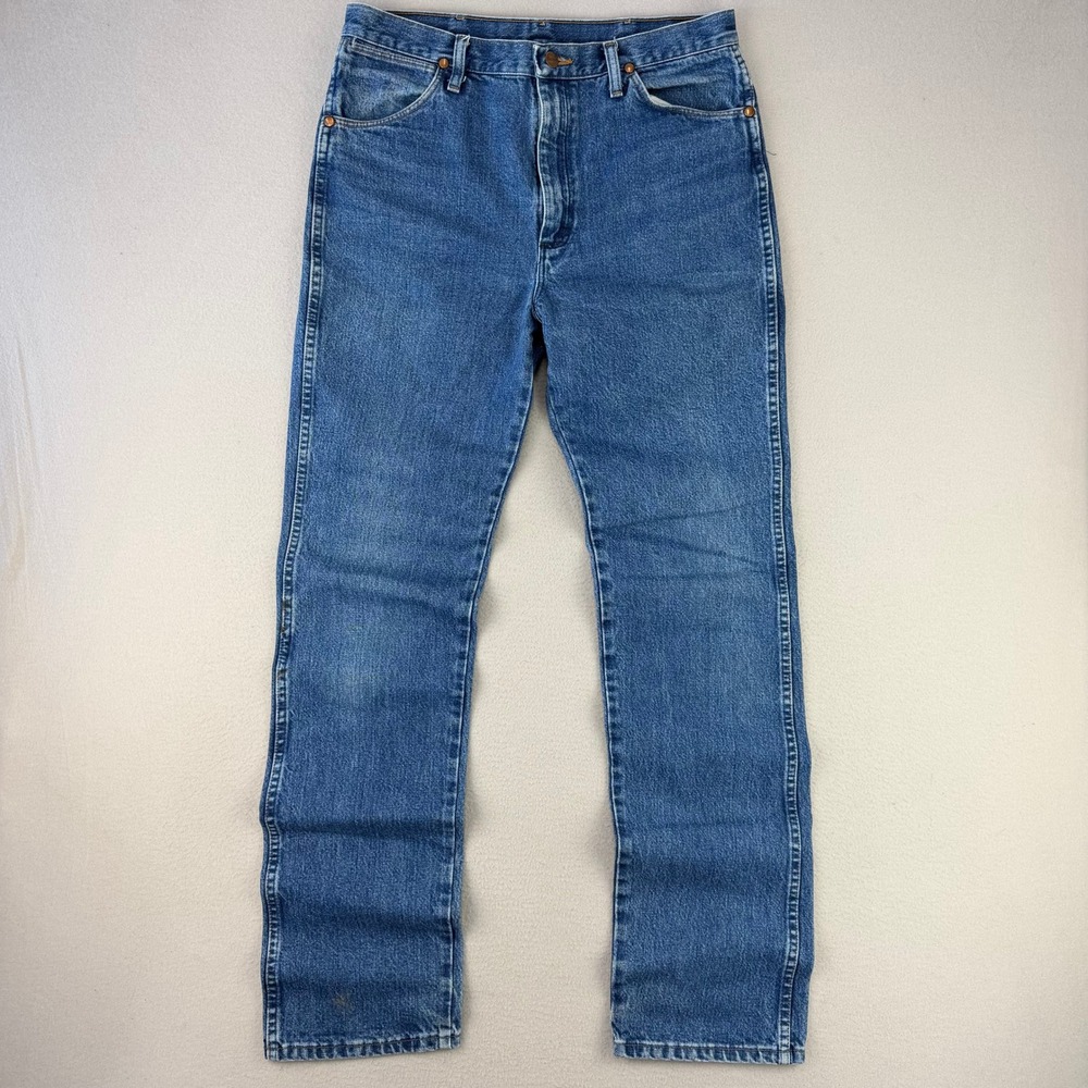 Wrangler Men’s Slim Jeans in Classic Blue Denim